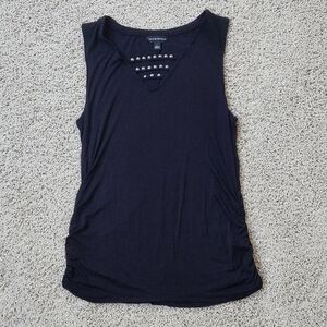 Rock and Republic Women's Studded Black Tank Top Size L